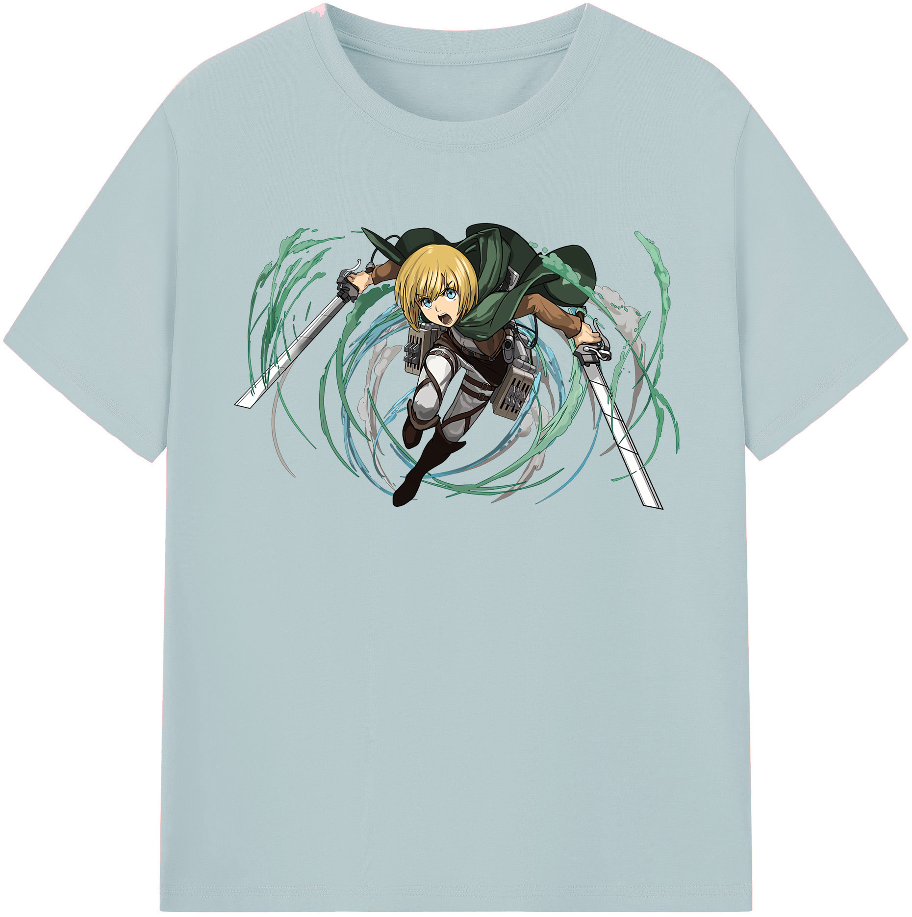 （画像用） 進撃の巨人 アルミン·アルレルト Attack on Titan Armin Arlert 綿100％半袖Tシャツ（フロントプリント）
